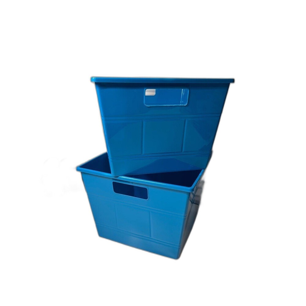 ONE Large Blue Square Storage Bin